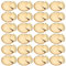 AC - Pack de 24 bandejas Redondas con blonda - Cartón y Papel - Especial para Fiestas, presentación de postres - Material reciclable - Ø 23 cm - Color Oro
