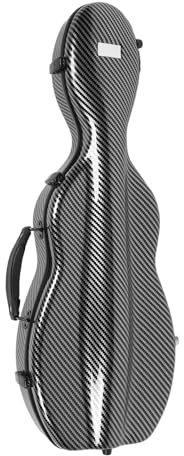 Geigenkasten aus Karbonfaser-Leder mit Samt-Innenraum, Geigenkasten mit Hygrometer und Sicherem Verschlussmechanismus für 4,3/4, 1/2, 1/8 Violinen