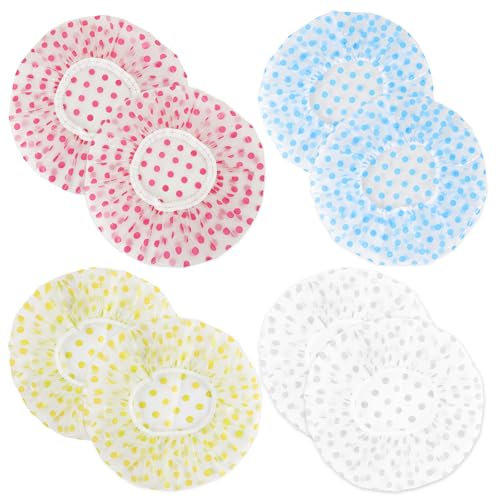 ZWWOGE 8 Stück Abdeckhauben für Lebensmittel Wiederverwendbar Abdeckhaube GäRkorb Brot Schüsseln Abdeckungen mit Gummizug Staubfreie Abdeckung Frischhaltehauben Brot Backen Zubehör Gärhaube