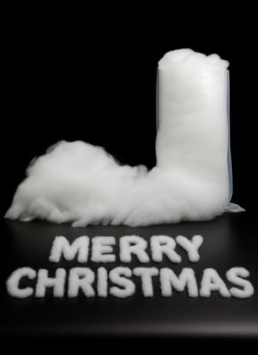 AXKIIN Künstlicher Schnee 280 g – Flauschige Schneewatte Deko, Fake Clouds Schnee Baumwollfaser für Weihnachtsbaum, Weihnachtsdorf, Krippe, Winterdeko, Indoor Schneelandschaft