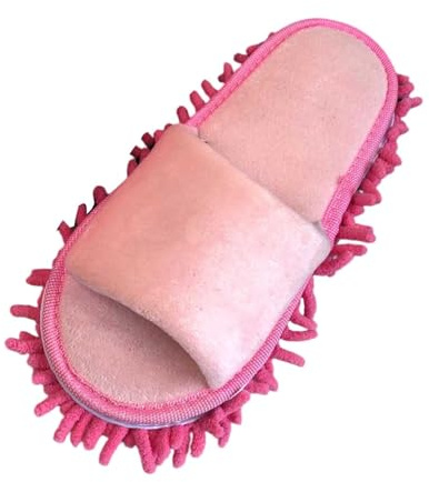 Luadnysin Pantoufles Nettoyage Sol Mop Chaussons Ouvrez la Bouche Chaussons Nettoyage du Sol Couvre Chaussures Microfibre Amovibles Amovible pour À la Maison,35-44