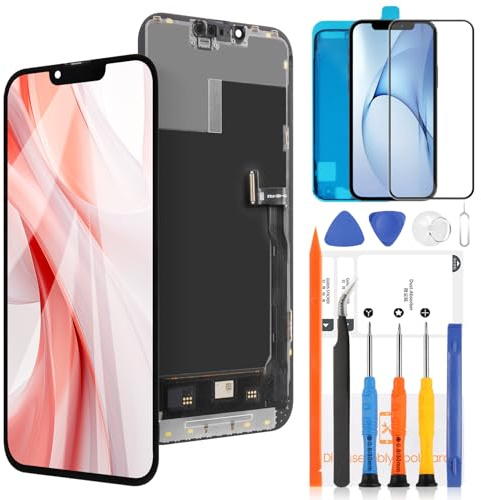 LADYSON OLED for iPhone 13 Pro Max LCD Screen Replacement, 6.7'' [FULL HD] [COF] for iPhone 13 Pro Max LCD Display Touch Digitizer Assembly A2643,A2484,A2641,A2644,A2645 with Tools(Black)