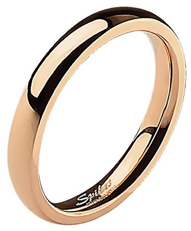Mianova Band-Ring Edelstahl Herrenring Damenring Partnerring Trauring Verlobungsring Damen Herren Rosegold Größe 65 (20.7) Breit 4mm