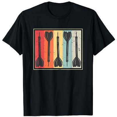 Retro Dart Trikot Vintage Dart Flights Design I Dart Kostüm T-Shirt