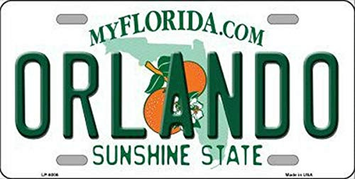 MNUT Orlando Florida Bundesstaat Hintergrund Neuheit Nummernschild Nummernschild 15,2 x 30,5 cm