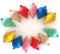 GERILEO Set aus 4/8/12 Klassischer Holzkreisel; Farbig - Geschenke und Aufmerksamkeiten für Kommunion, Kinderfeste, Jungs, Mädchen, Geburtstage, Spinner (4)