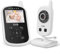 GHB Babyphone Caméra Bébé Moniteur 2,4 inches LCD Babyphone Vidéo Bébé Surveillance 2,4 GHz Capteur de Température Communication Bidirectionnelle Vision Nocturne 480P