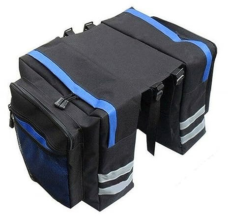 Fahrrad Doppeltasche, 27L Wasserdicht Fahrradtaschen Hinten, Reflektierende Satteltaschen für Gepäckträger Ebike, Fahrrad-Rucksack für die Rücksitz Aufbewahrung des Fahrrads