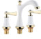 Robinet de lavabo en cuivre à trois trous pour salle de bain - Robinet en titane - 3 pièces - Or blanc