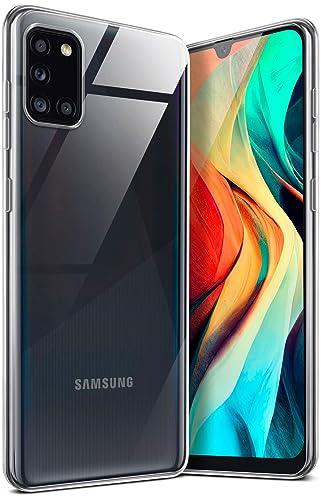 moex für Samsung Galaxy A31 Hülle Durchsichtig, Silikon Handyhülle Transparent, Clear Case Ultra Slim, Backcover Schutzhülle Dünn, Silikonhülle Minimalistisch, Aero Case, Klar