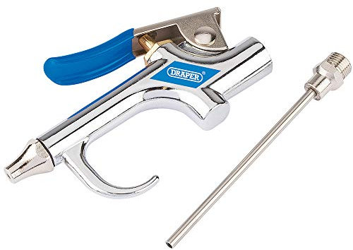 Draper Long Reach Air Blow Gun | Safety Nozzle | 8bar/115psi Max Capacity | Dust Blower | 1/4 Inch BSP Inlet | 70830