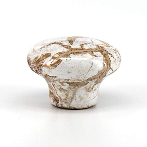 EYCFSJ Poignées Pour Placards En Céramique 10 Pièces Marbre Céramique Armoire Porte Poignée Porcelaine Tiroir Tire Placard Placard Commode Boutons Tire Meubles