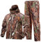 NXDRS Herren Camouflage Hide Jagdbekleidung Camouflage Jagd Hoodie Jacke und Hose Winddichter Mantel(Tree Camo,L)