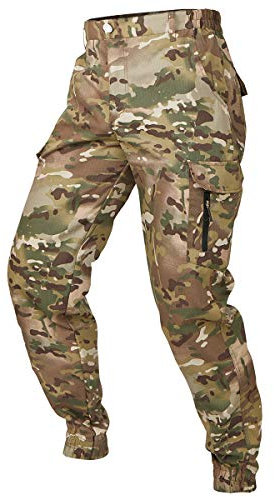 CARWORNIC Pantalones tácticos de camuflaje impermeable ligero Ripstop al aire libre senderismo cónico cargo pantalones, -, 32