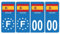 HADEXIA Pack 2 Paires Autocollant Stickers Plaque d'immatriculation Premium Drapeau Espagne - Numéro Personnalisé