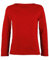 LUXE DIVA Girls Boy Kids Plain Basic Long Sleeve Round Neck T-Shirt Stretch School Tee Top 2-13 Years Red