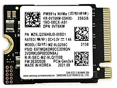 OEM Samsung 256GB M.2 PCI-e NVME SSD internes Solid State Drive 30mm 2230 Formfaktor M Key
