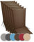 sunnypillow 6er Set Hochlehner Auflagen Wasserdicht 120 x 50 - Polsterauflage extra Dicke 9cm - Sitzauflagen für Gartenmöbel, Sitzpolster für Gartenstuhl - Sitzkissen Outdoor - Stuhlauflage Braun