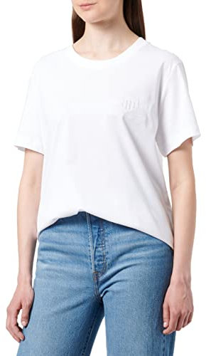 GANT Damen REG Shield SS Tonal Logo T-Shirt, White, XL