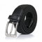 Gunsound Elastischer Stoffgürte Unisex Geflochtener Stretchgürtel Flechtgürtel Dehnbarer Gürtel für Damen und Herren (Schwarz, Länge 95 cm)