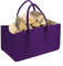 Heavyoff Filztasche Kaminholztasche Filztaschen auch als Einkaufstasche verwendbar, aufbewahrung Filz, Filzkorb für Kaminholz, Holz, Zeitungen, Kleidung, Dunkelviolett, 50x25x25cm