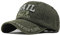 YULOONG Vintage Baseball Cap Stickerei Vail Washed Denim Trucker Cap 100% Baumwolle Sonnenhut für Herren Damen Verstellbare Größe Grün