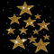 BLMHTWO 12 Pieces 4 Sizes Star Hot Embroidered Patch Rhinestone Patches Iron on Patches Sparkle Gem Diamond Sticker Sets Iron on Spots Sew on Patch Applique Clothing Dress DIY Clothes (Golden)