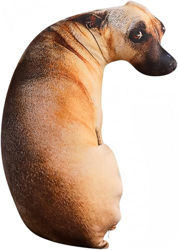 XIAOHONG 3D-Hunde-Überwurfkissen, Stofftier-Überwurf, Plüschkissen, Puppe, 3D-Simulation, Hund, Plüschtier-Kissen, Spielzeug für Kinder, Sofa, Stuhl, Heimdekoration (Hound)