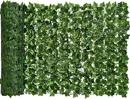 SDKFJ Künstlicher Efeu-Blatt-Heckenzaun im Freien, Innen-Landschaftsbau, Gartenzaun, Balkonschirm, gefälschter Blattschirm, Hausgarten, Sichtschutzwand Anpassbar(Color:1.5x4m,Size:)