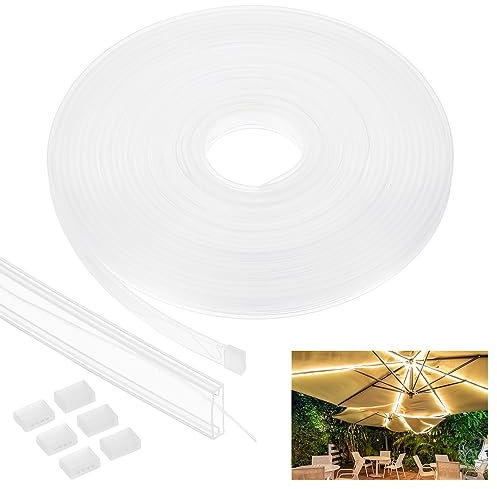 PATIKIL Silicone Tube Sleeve, 33ft/10Meter 12mm Flexible LED Channel IP67 Waterproof Protection Cover LED Silicone Channel System for 3528/5050/5630/3014 Led Strip Light