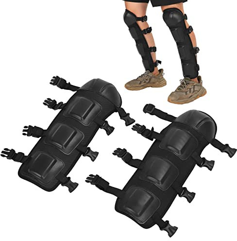 IUIBMI Gardening Knee Pads Adjustable Comfort Kneeler Knee Protective Cushions Chain Saw Shin Guards Anti Slip Collision Avoidance Kneepads for Gardening, Cleaning, Construction Work