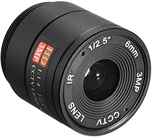 XYWHPGV 6mm 3MP F1.2 FPV CCTV-Objektiv Weitwinkel für CCD-Kamera(34048 12f98 1eac7 5fd07 412c7 f7cf3