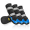 OHCOZZY Hundeschuhe mit reflektierenden Riemen, hohe Hundestiefel wasserdicht, Anti-Rutsch verschleißfeste Gummisohle Hundeschuhe Pfotenschutz fürkleine, mittlere und große Hunde(Größe XL, Blau)