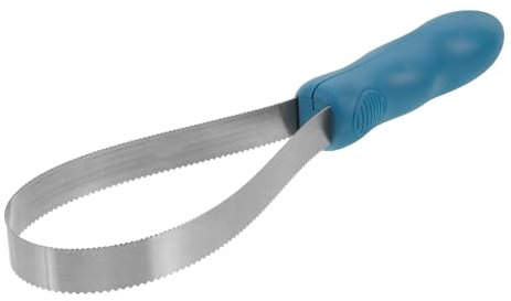 Doppelseitige Bürste für Pferde, Edelstahl Pvc, Blaue Pferdekratzbürsten