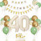 40. Geburtstag Deko Beige, Luftballon 40. Creme, Weiß Creme Folienballon 40, Mädchen 40 jahre Luftballon deko Sandweiß, Zahl 40 Helium Luftballons Salbeigrün Weiß Ballons für Geburtstag Party Deko