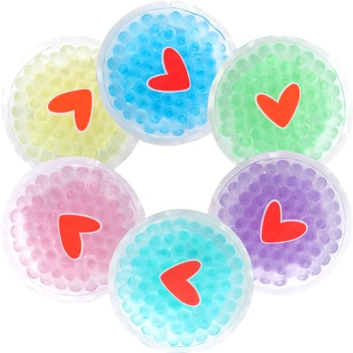 Hilph Kühlpads Kinder zur Schmerzlinderung(6 Stück), Ungiftig Kleine Runde Kühlpads Gel kühlakku kinder für Weisheitszähne, Beulen, Fieber, Prellungen, Kalt Warm Kompresse 2.5x 2.5