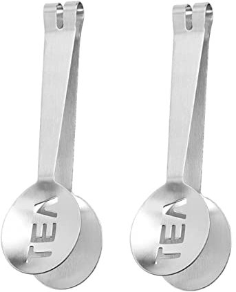 TOPBATHY 6 Stück 1 Teebeutelhalter aus Edelstahl stainless steel ausstecher rentier uniclue Mehrzweck-Clips für Teebeutel Buffetzange eiswürfel Teebeutelpresse Küchenutensilien hohl Eisclip