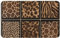 AUBKFELD Wild Zoo bedruckte Fußmatte, 80 x 49 cm, Flanell, rutschfeste Bodenmatte, Teppich für Hauseingänge und haustierfreundliche Räume