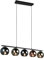 lightling Modern Pendellampe Shawn, Glasschirme in Blau, Grün und Kupfer, Höhe anpassbar, Deckenmontage, exkl. 5 x E14 max. 10W, Höhe 150 cm, Breite 83 cm, Metall