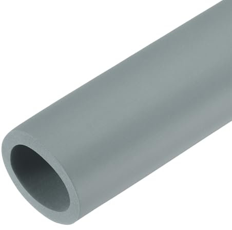 QUARKZMAN Rohrisolierung Schaumstoff 28mm ID 35mm OD 0,5m Lang Rutschfest Schaumstoffschlauch für Griffunterstützung Überzug Fahrradgriffe Rohrdämmung Lenkergriffe Heizung, Grau