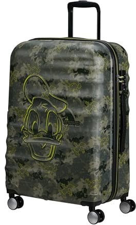 American Tourister Wavebreaker Disney - Spinner M, Suitcase, 67 cm, 64 L, Multicolored (Donald Duck Camo)