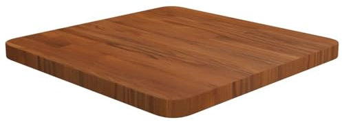 Juroupi Tischplatte Quadratisch Dunkelbraun 40x40x2,5cm Tabletop Holzlatten Schreibtischplatte Massivholzplatte Tischplatte Eiche Behandelt
