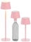 Northpoint 3in1 LED Tischlampe Flaschenleuchte max. 45cm hoch mit 3000mAh Akku 200lm warmweißes Licht (3000K) stufenlos dimmbar für Innen und Außen Pink