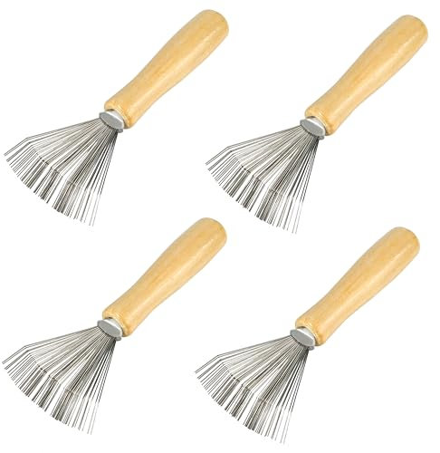4 Pezzi Detergente per Spazzole per Capelli,Pettine di Pulizia Rastrello Mini Strumento Spazzola per la Pulizia del Pettine per Rimuovere Capelli Polvere Sporco