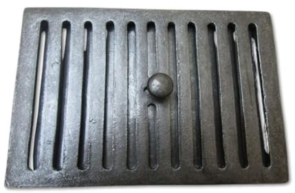 S & S International Antique Sliding Air Vents [Pack of 1/Antique Iron] – 9 x 6” Cast Iron Adjustable Grill Cover for Decorative Ventilation in Walls & Floors – Durable| Grills & Vents