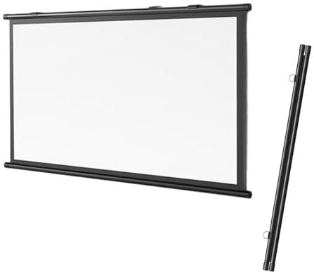 Écran De Projecteur Manuel HD 4:3/16:9, Écran De Projection Rétractable, Affichage De Projection - À Suspendre Au Mur/Plafond, Sans Plis for Le Bureau De Cinéma Maison De Cinéma D'Intérieur(16:9,72)