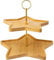 matrasa Weihnachtliche Bambus Etagere in Sternform - 2 Etagen Stern Etagere 27x24cm