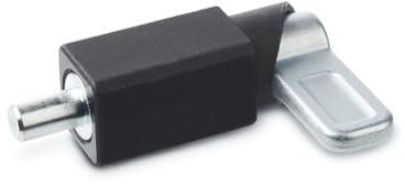 Ganter Normelemente | Pestillo de resorte para soldar | Pestillo de puerta - GN 722.1-14-20-A-ST | Perno de 14 x 14 mm