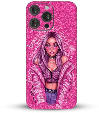 Vinyl Skin for iPhone 15 Pro - Premium 3M Decal Sticker, Anti-Scratch, Bubble-Free, Easy Application, Residue-Free Removal, Gift-Ready Packaging (Made in UK) (Girly, iPhone 15 Pro)