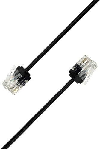 Elfcam® - 5m Ethernet Kabel Cat 6A Ultra Slim 10Gbps 32AWG UTP OD2,8mm 500MHz, 10Gb Thin RJ45 Cat 6A Patch Cord für LAN, Router, Modem, Xb Laptop und Servers, Schwarz, 5 Meter